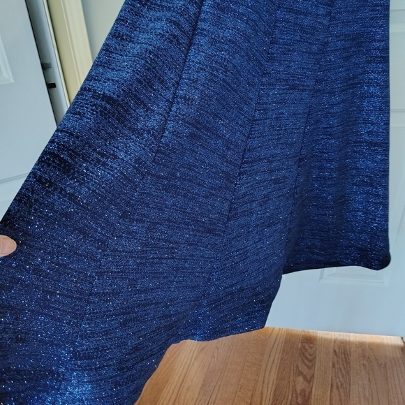 Jovani Navy Sparkle Strapless Formal Fluted Gown 4 - Picture 7 of 12